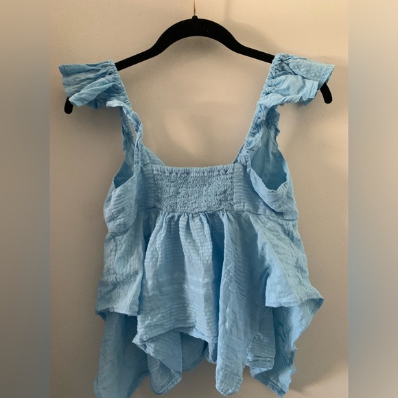 Urban Outfitters small flowy blue top - Picture 2 of 4